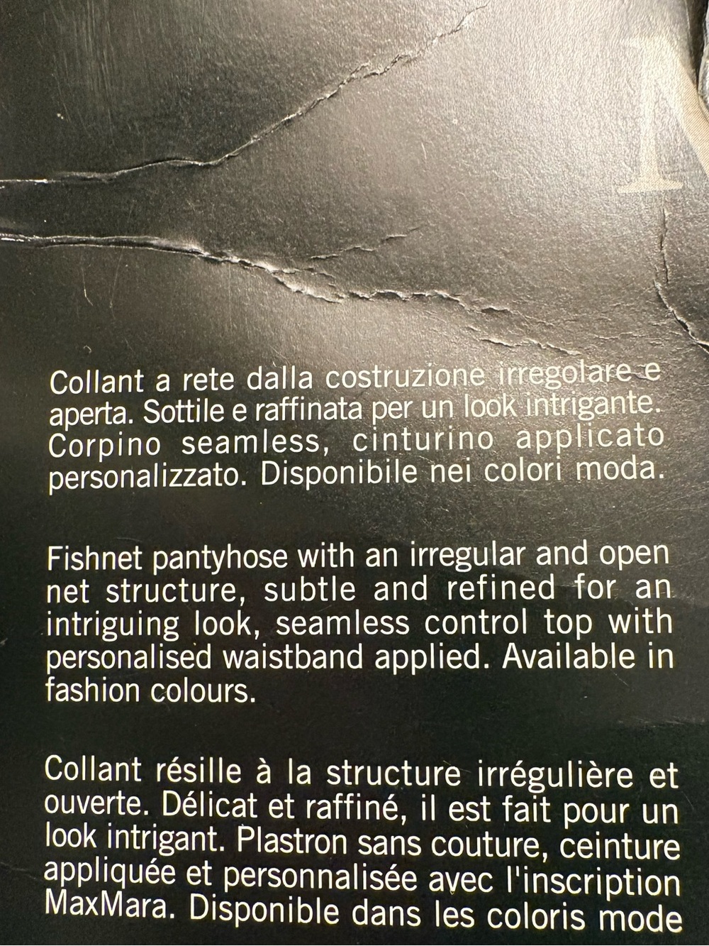 NWT Max Mara Black Fishnet Tights Size M/L Made in Italy - Picture 9 of 13